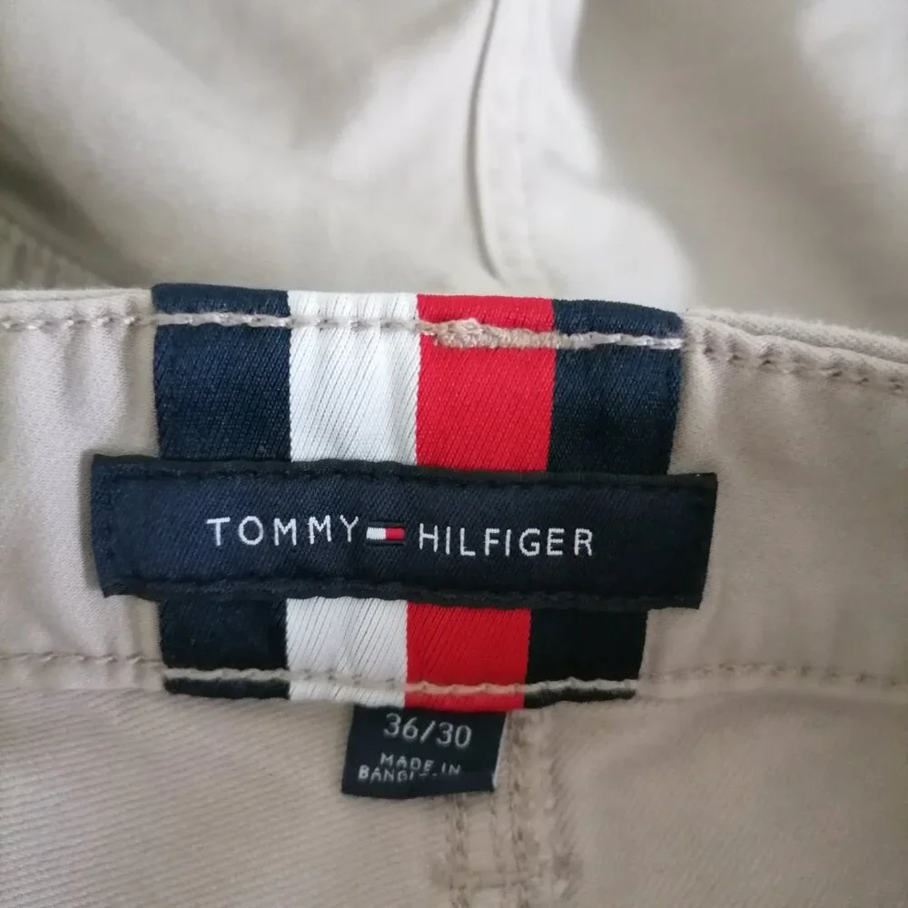 Tommy Hilfiger Mens Tan Beige Mid Rise Straight Leg Ankle Jeans Size 36X30